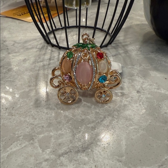 Gold rhinestone gem, crystal pumpkin bag, charm - Picture 2 of 5